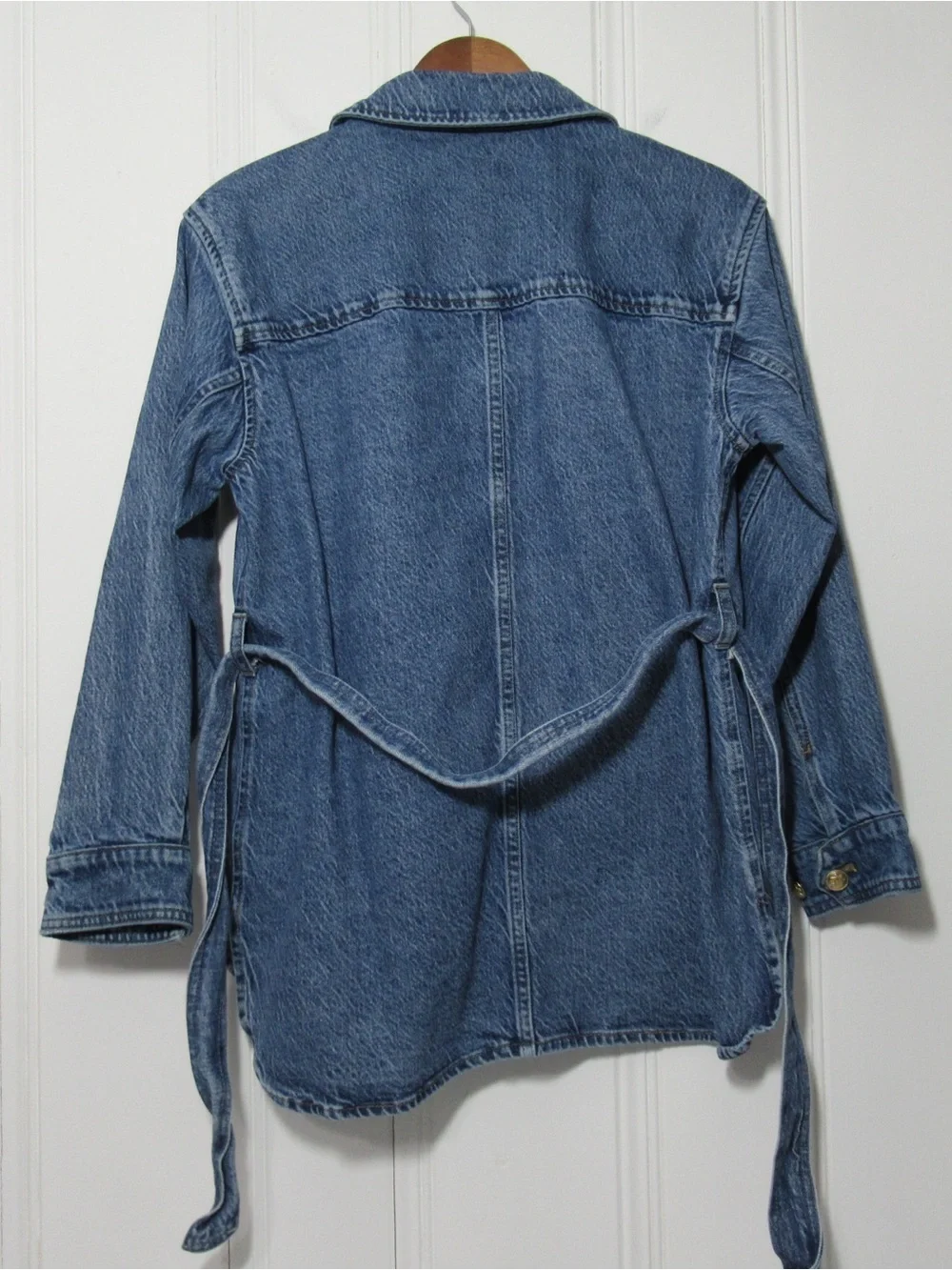 J. Crew Denim Belted Shirt Jacket Size Small
